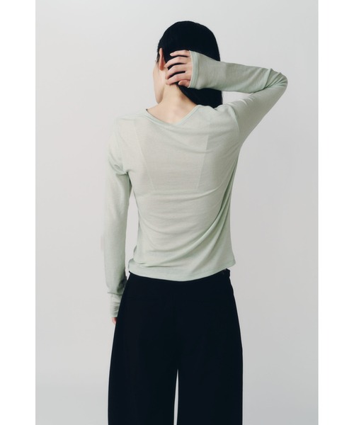 Knuth Marf(クヌースマーフ)の「basic fitted pack tee(Tシャツ/カットソー・レディース・ミント/ネイビー/ブラウン/アイボリー・FREE)」の14枚目の写真