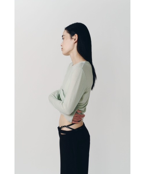 Knuth Marf(クヌースマーフ)の「basic fitted pack tee(Tシャツ/カットソー・レディース・ミント/ネイビー/ブラウン/アイボリー・FREE)」の18枚目の写真