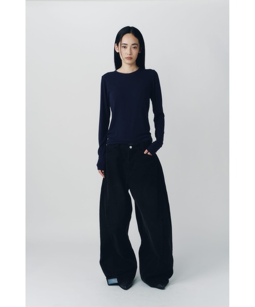 Knuth Marf(クヌースマーフ)の「basic fitted pack tee(Tシャツ/カットソー・レディース・ミント/ネイビー/ブラウン/アイボリー・FREE)」の5枚目の写真