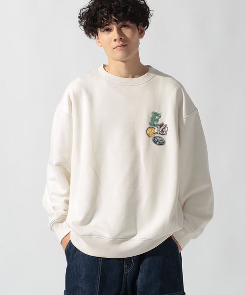 niko and...(ニコアンド)の「ワッペンデザイン起毛プルオーバー(スウェット・メンズ・グリーン/ブラック/オフホワイト/レッド・LARGE/MEDIUM)」の9枚目の写真