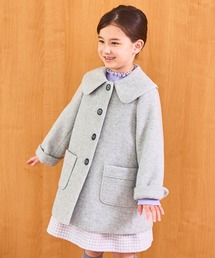 CHOPIN（ショパン）の「【 新作 通学 洗濯可能 】ビッグカラーAラインコート（キッズ/100～140cm）（ステンカラーコート）」