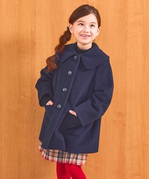 CHOPIN（ショパン）の「【 新作 通学 洗濯可能 】ビッグカラーAラインコート（キッズ/100～140cm）（ステンカラーコート）」