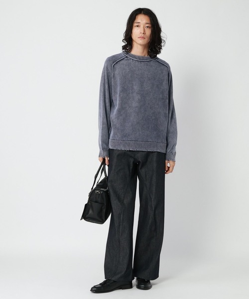 RAGEBLUE(レイジブルー)の「PIGMENT DYED KNIT SWEATER/ピグメント加工ニットプルオーバー(ニット/セーター・メンズ・ネイビー/レッド/グレー・LARGE/MEDIUM)」の20枚目の写真