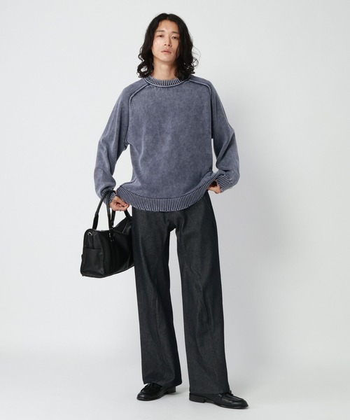 RAGEBLUE(レイジブルー)の「PIGMENT DYED KNIT SWEATER/ピグメント加工ニットプルオーバー(ニット/セーター・メンズ・ネイビー/レッド/グレー・LARGE/MEDIUM)」の21枚目の写真