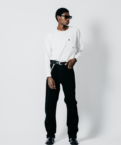 CRIMIE(クライミー)の「BORN FREE STRAIGHT ESSENTIAL SELVEDGE ONE WASH JEANS - BLACK MADE IN JAPAN(デニムパンツ・メンズ・ブラック・XXL/XL/L/M/S)」の11枚目の写真