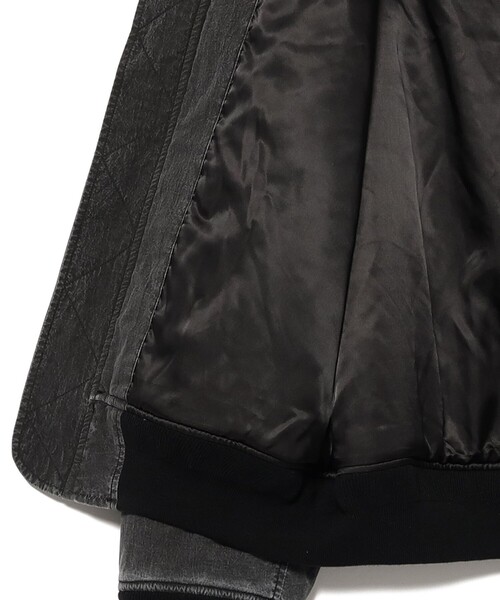 BEAMS HEART（ビームスハート）の「フェード ナイロン MA-1 ブルゾン（ライダースジャケット・メンズ・ブラック/オリーブ・LARGE/SMALL/MEDIUM）」の7枚目の写真