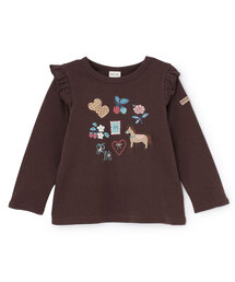petit main（プティマイン）の「【プティプラ】GIRLS長袖Tシャツ（Tシャツ/カットソー）」