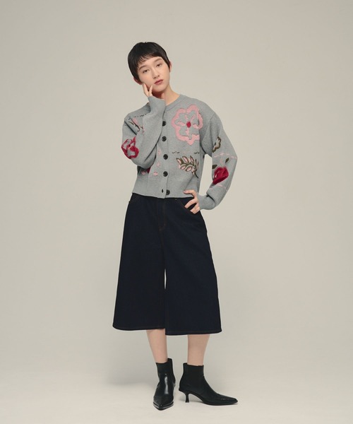 eL（エル）の「【eL】Sleek Denim Bermuda Pants/1087938（デニムパンツ・レディース・ブラック/ネイビー・FREE）」の4枚目の写真