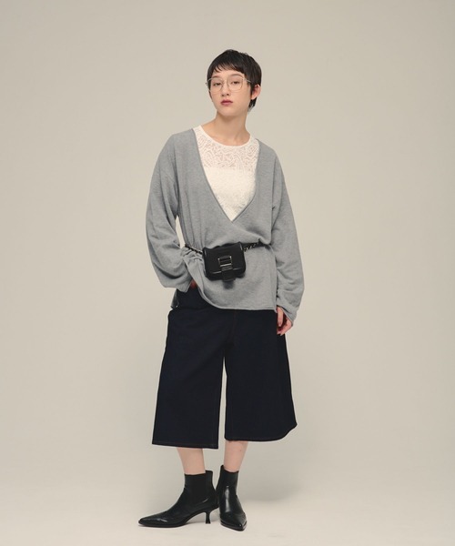 eL（エル）の「【eL】Sleek Denim Bermuda Pants/1087938（デニムパンツ・レディース・ブラック/ネイビー・FREE）」の9枚目の写真