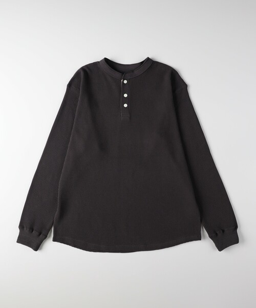 BACK NUMBER(バックナンバー)の「ワッフルヘンリーネックロンT(Tシャツ/カットソー・メンズ・グレー/スミクロ/アイボリー・03/04/05/06)」の2枚目の写真