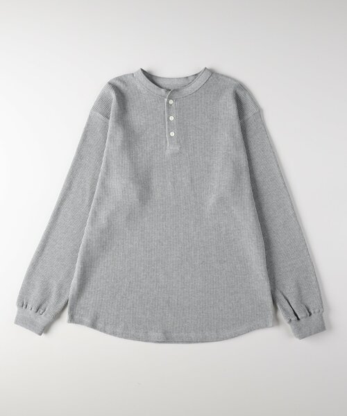 BACK NUMBER(バックナンバー)の「ワッフルヘンリーネックロンT(Tシャツ/カットソー・メンズ・グレー/スミクロ/アイボリー・03/04/05/06)」の7枚目の写真