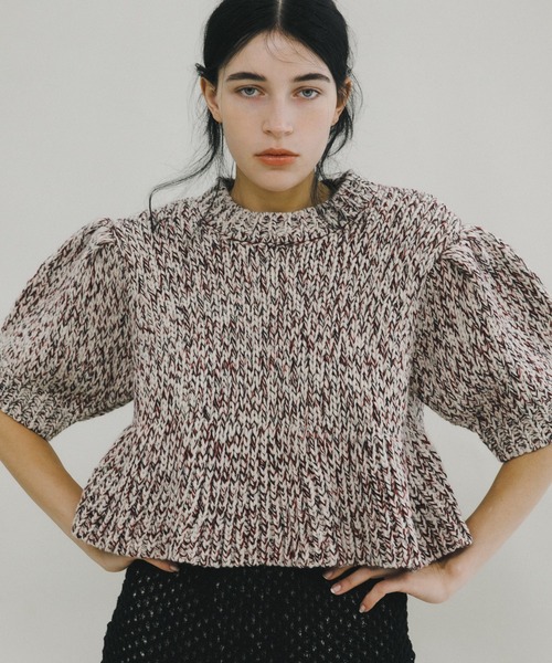 LAATO(ラート)の「mix yarn frill knit(ニット/セーター・レディース・ブラウン系その他/ホワイト系その他・FREE)」の4枚目の写真