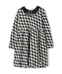 ANNA SUI mini（アナスイ・ミニ）の「【人気商品再入荷】【直営店で取り扱い無し】ネコ千鳥柄ジャガードバルーンワンピース（ワンピース）」