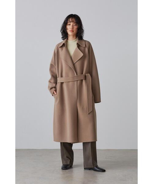 YLEVE(イレーヴ)の「YLEVE / LAMBSWOOL DOUBLE CLOTH BEAVER CO(ダウンジャケット/コート・レディース・ブラウン・0/1)」の17枚目の写真