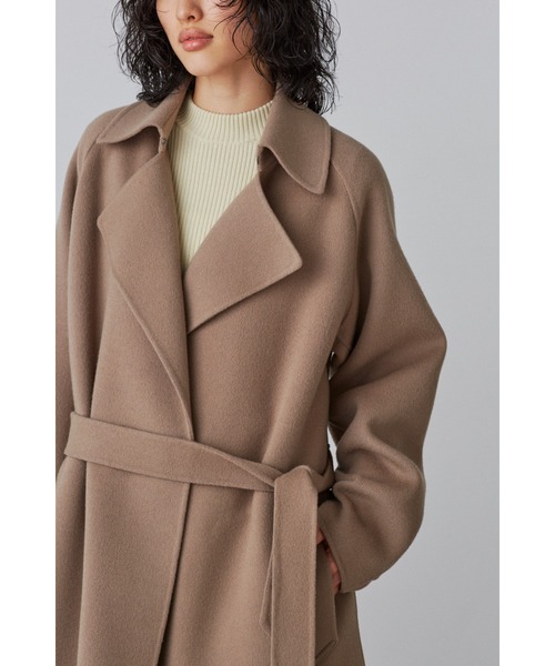 YLEVE(イレーヴ)の「YLEVE / LAMBSWOOL DOUBLE CLOTH BEAVER CO(ダウンジャケット/コート・レディース・ブラウン・0/1)」の9枚目の写真