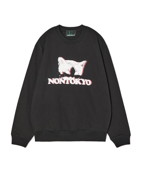 NON TOKYO(ノントーキョー)の「PRINT PULLOVER SWEAT(CAT)(スウェット・レディース・レッド/ブルー/ブラック・2/1)」の2枚目の写真