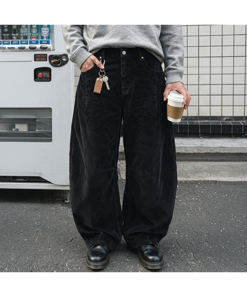 ANOLORCODE(アノローコード)の「コーデュロイハーフバンディングパンツ (3色)(その他パンツ・レディース・ブラック/アイボリー・SMALL/MEDIUM/LARGE/X-SMALL)」の2枚目の写真