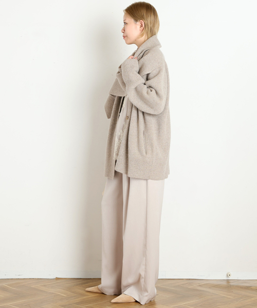 AP STUDIO(エーピーストゥディオ)の「Vincent Pants(スラックス・レディース・チョコ/アイボリー・40/36/38/34)」の8枚目の写真