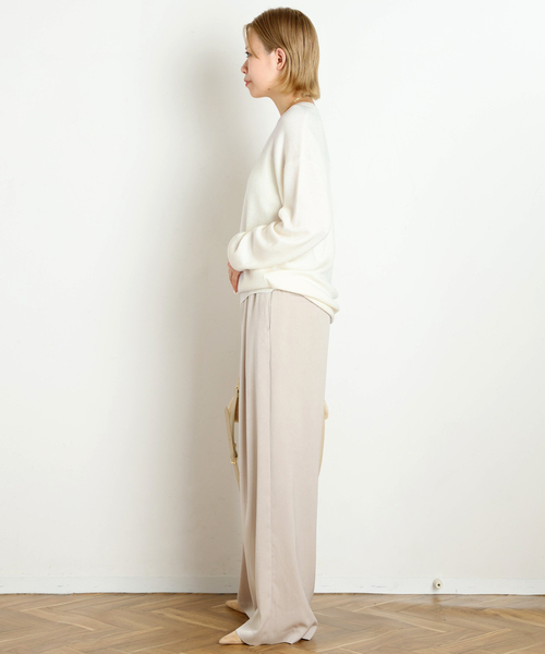 AP STUDIO(エーピーストゥディオ)の「Vincent Pants(スラックス・レディース・チョコ/アイボリー・40/36/38/34)」の11枚目の写真