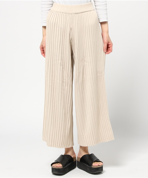 Kastane（カスタネ）の「ニットプリーツパンツ（その他パンツ・レディース・グレー/ライトベージュ・FREE）」の11枚目の写真