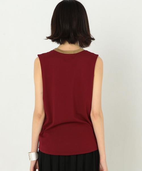 Another Edition(アナザーエディション)の「リンガーノースリーブTシャツ/AEBC リンガーNSL TEE◆(Tシャツ/カットソー・レディース・ホワイト/グレー/ワインレッド・FREE)」の4枚目の写真