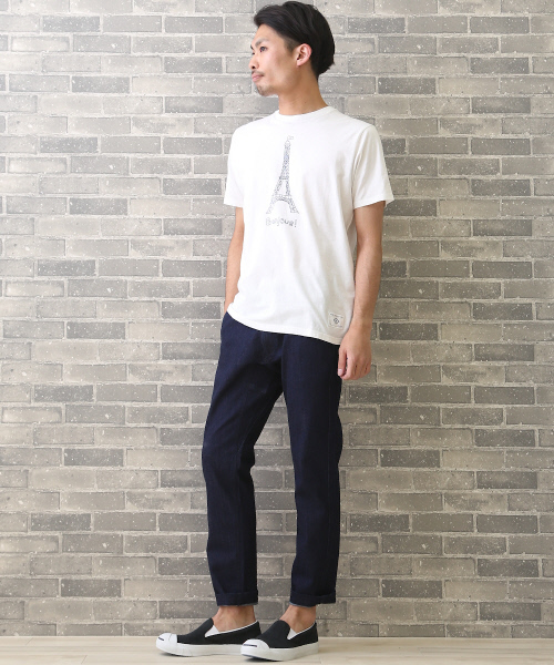 MYSELF ABAHOUSE（マイセルフアバハウス）の「ボンジュールTシャツ | マイセルフ（Tシャツ/カットソー・メンズ・ネイビー/ホワイト・M/L）」の10枚目の写真