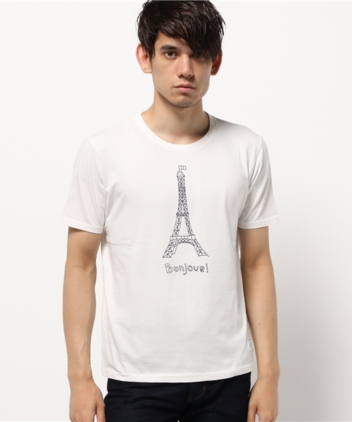 MYSELF ABAHOUSE（マイセルフアバハウス）の「ボンジュールTシャツ | マイセルフ（Tシャツ/カットソー・メンズ・ネイビー/ホワイト・M/L）」の14枚目の写真