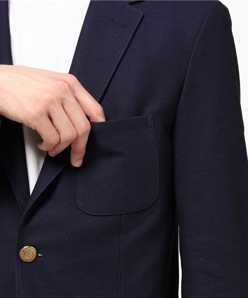 BLACK LABEL CRESTBRIDGE(ブラックレーベル・クレストブリッジ)の「メッシュニット ブレザー(テーラードジャケット・メンズ・グレー/ネイビー・LL/M/L)」の9枚目の写真