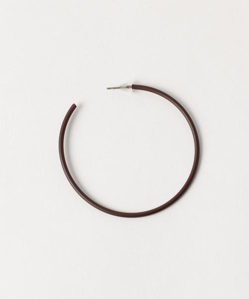 BEAUTY&YOUTH UNITED ARROWS（ビューティーアンドユースユナイテッドアローズ）の「BY カラーコーティング ビッグフープピアス ◆（ピアス（両耳用）・レディース・ブラック/グレー/ワインレッド・FREE）」の5枚目の写真