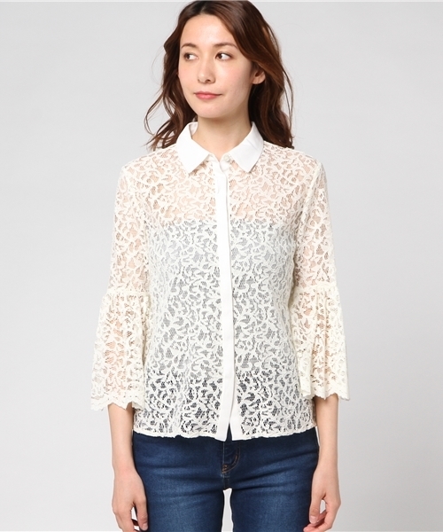 Banner Barrett（バナーバレット）の「LACE BLOUSE（シャツ/ブラウス・レディース・ピンク/キナリ/ブラック・38）」の4枚目の写真