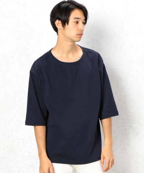 green label relaxing（グリーンレーベルリラクシング）の「BC JQ/GARTER ボートネック 5/SL カットソー ◆（Tシャツ/カットソー・メンズ・ホワイト/ブラック/オリーブ/ベージュ/オレンジ/ネイビー・LARGE/MEDIUM/SMALL）」の5枚目の写真