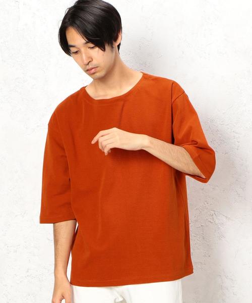 green label relaxing（グリーンレーベルリラクシング）の「BC JQ/GARTER ボートネック 5/SL カットソー ◆（Tシャツ/カットソー・メンズ・ホワイト/ブラック/オリーブ/ベージュ/オレンジ/ネイビー・LARGE/MEDIUM/SMALL）」の6枚目の写真