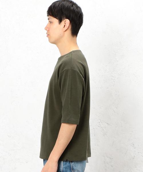 green label relaxing（グリーンレーベルリラクシング）の「BC JQ/GARTER ボートネック 5/SL カットソー ◆（Tシャツ/カットソー・メンズ・ホワイト/ブラック/オリーブ/ベージュ/オレンジ/ネイビー・LARGE/MEDIUM/SMALL）」の12枚目の写真