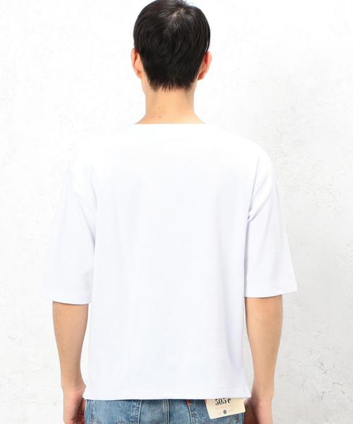 green label relaxing（グリーンレーベルリラクシング）の「BC JQ/GARTER ボートネック 5/SL カットソー ◆（Tシャツ/カットソー・メンズ・ホワイト/ブラック/オリーブ/ベージュ/オレンジ/ネイビー・LARGE/MEDIUM/SMALL）」の7枚目の写真