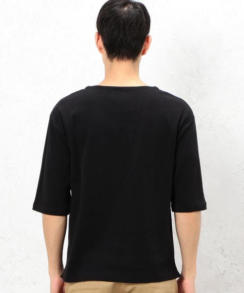 green label relaxing（グリーンレーベルリラクシング）の「BC JQ/GARTER ボートネック 5/SL カットソー ◆（Tシャツ/カットソー・メンズ・ホワイト/ブラック/オリーブ/ベージュ/オレンジ/ネイビー・LARGE/MEDIUM/SMALL）」の9枚目の写真