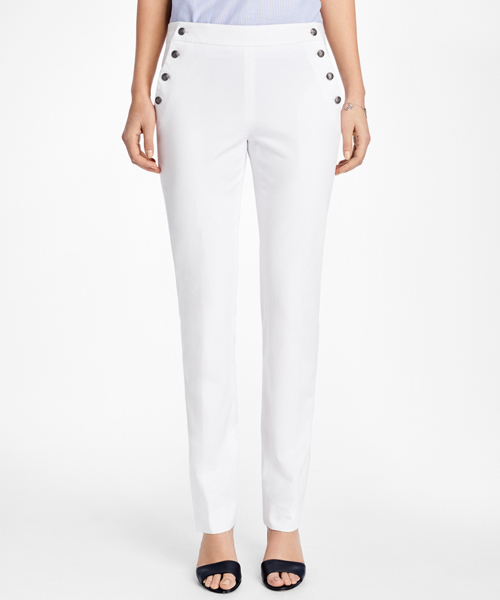 Brooks Brothers ブルックスブラザーズ の Red Fleece ストレッチコットンツイル セーラーパンツ 洗濯機使用可 チノパンツ Wear