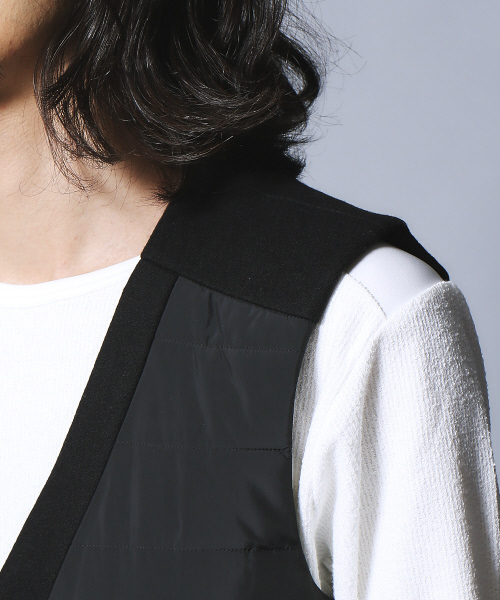 5351 POUR LES HOMMES（ゴーサンゴーイチプールオム）の「ライトキルティングベスト（ダウンベスト・メンズ・ブラック・44/46/48）」の6枚目の写真