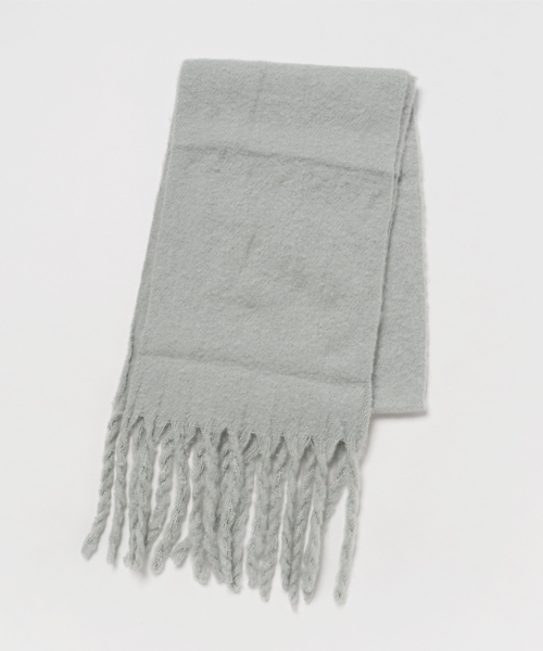 KOBE LETTUCE（コウベレタス）の「ツイストフリンジ起毛素材ふわふわストール/マフラー/ショール/スヌード/無地/チェック柄[J549]【入荷済】（ストール/ショール・レディース・ライトグレー/ブラック/ブルー/アイボリー/その他1/その他2/ベージュ系その他/ピンク/その他3・FREE）」の4枚目の写真