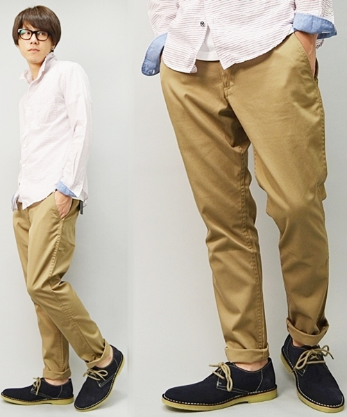 SHIPS JET BLUE（シップスジェットブルー）の「JB:T/C テーパード サルエルパンツ（チノパンツ・メンズ・ダークグレー/ベージュ/ネイビー/ダークブルー・SMALL/MEDIUM/X-LARGE/LARGE）」の7枚目の写真