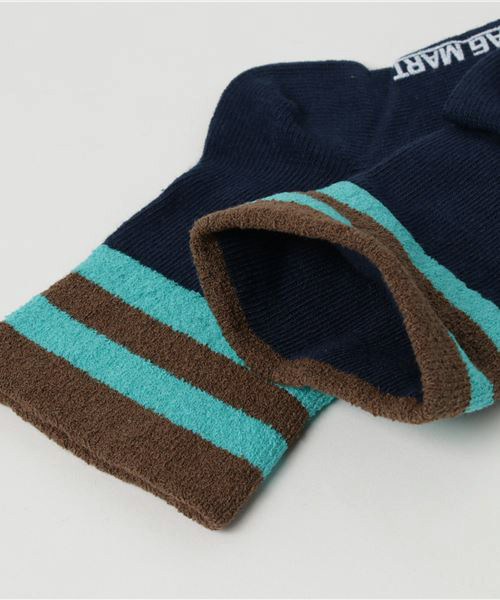 RAGMART（ラグマート）の「ボーダークルーソックス（ソックス/靴下・キッズ・カーキ/ネイビー/ブラウン・M/S/L）」の5枚目の写真