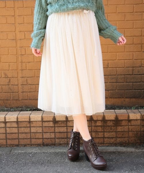 Heather（ヘザー）の「3WAYホシガラチュールスカート  778197（スカート・レディース・ブラック/グレー/ホワイト系その他・FREE）」の2枚目の写真