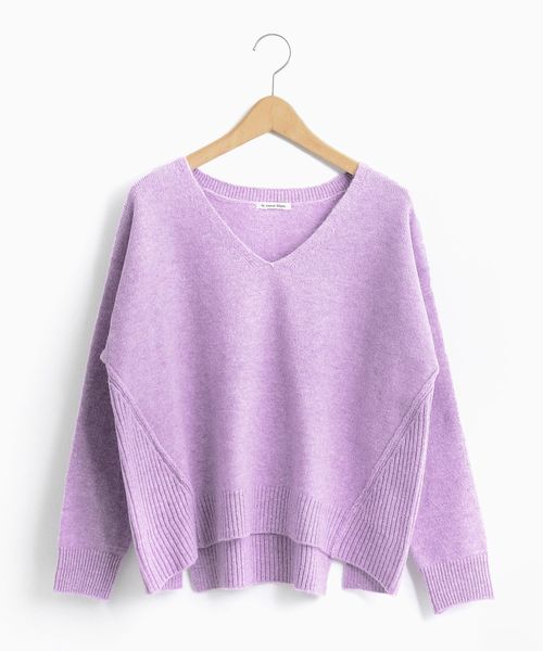 le.coeur blanc（ルクールブラン）の「アンゴラ混Vネックプルオーバー（ニット/セーター・レディース・ベージュ/ライトグレー/チャコールグレー/ラベンダー・38）」の16枚目の写真