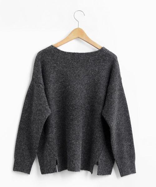 le.coeur blanc（ルクールブラン）の「アンゴラ混Vネックプルオーバー（ニット/セーター・レディース・ベージュ/ライトグレー/チャコールグレー/ラベンダー・38）」の19枚目の写真