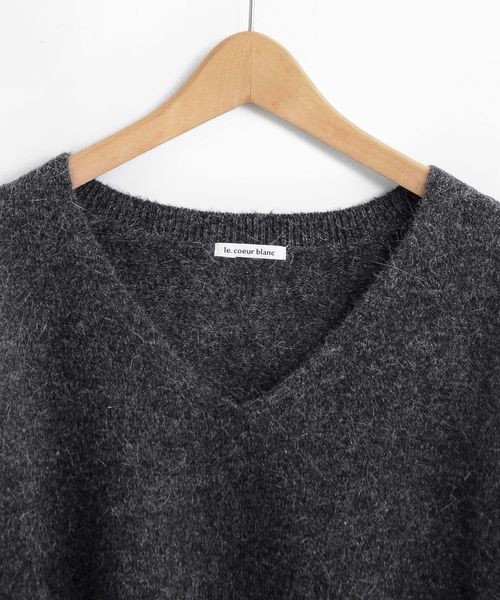 le.coeur blanc（ルクールブラン）の「アンゴラ混Vネックプルオーバー（ニット/セーター・レディース・ベージュ/ライトグレー/チャコールグレー/ラベンダー・38）」の20枚目の写真