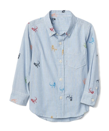 GAP | Gap 恐竜ボタンダウンシャツ(シャツ/ブラウス)
