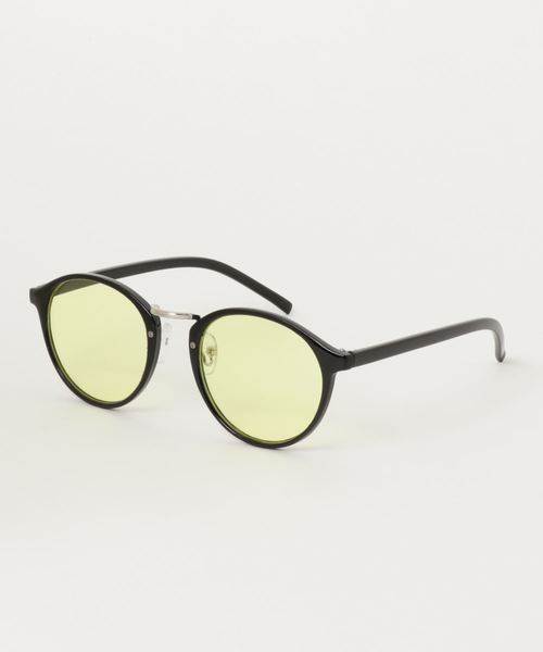 WEGO（ウィゴー）の「WEGO/コンビボストンカラーレンズサングラス（サングラス・メンズ・イエロー/グリーン/ブルー/ピンク/パープル・FREE）」の8枚目の写真