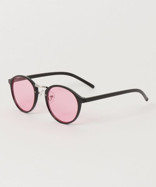 WEGO（ウィゴー）の「WEGO/コンビボストンカラーレンズサングラス（サングラス・メンズ・イエロー/グリーン/ブルー/ピンク/パープル・FREE）」の13枚目の写真