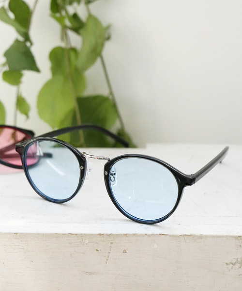 WEGO（ウィゴー）の「WEGO/コンビボストンカラーレンズサングラス（サングラス・メンズ・イエロー/グリーン/ブルー/ピンク/パープル・FREE）」の17枚目の写真