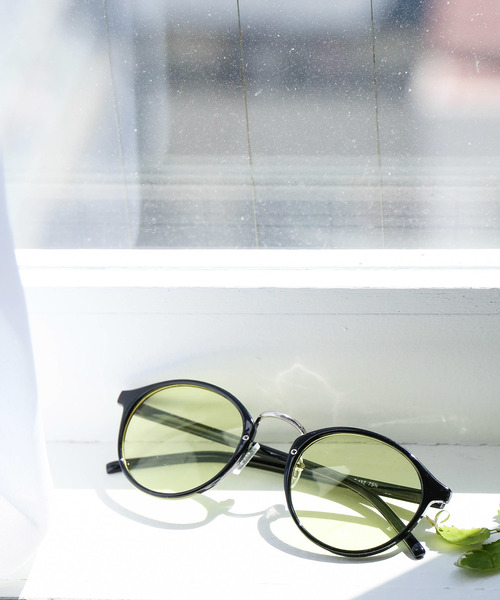 WEGO（ウィゴー）の「WEGO/コンビボストンカラーレンズサングラス（サングラス・メンズ・イエロー/グリーン/ブルー/ピンク/パープル・FREE）」の18枚目の写真