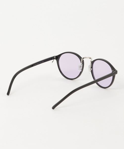 WEGO（ウィゴー）の「WEGO/コンビボストンカラーレンズサングラス（サングラス・メンズ・イエロー/グリーン/ブルー/ピンク/パープル・FREE）」の6枚目の写真